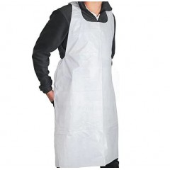 Poly Aprons, White Embossed, 100/Box